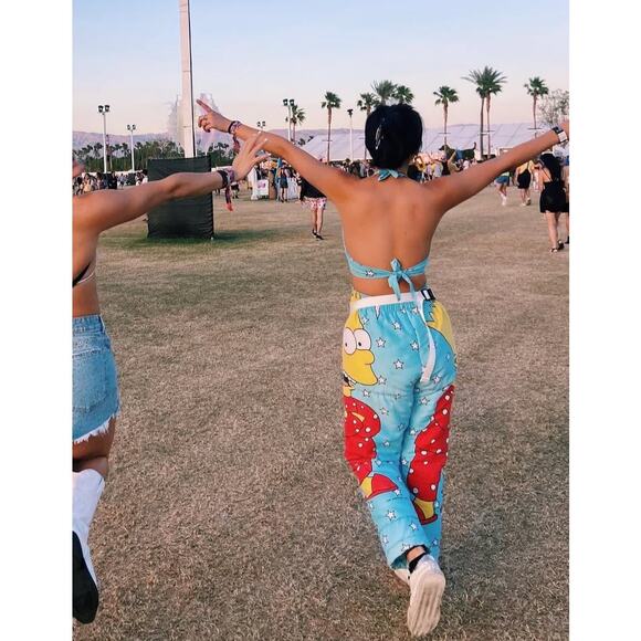 Bart Simpson Matching Set Custom Made 1990s Quilt Rework Size S - Picture 2 of 10